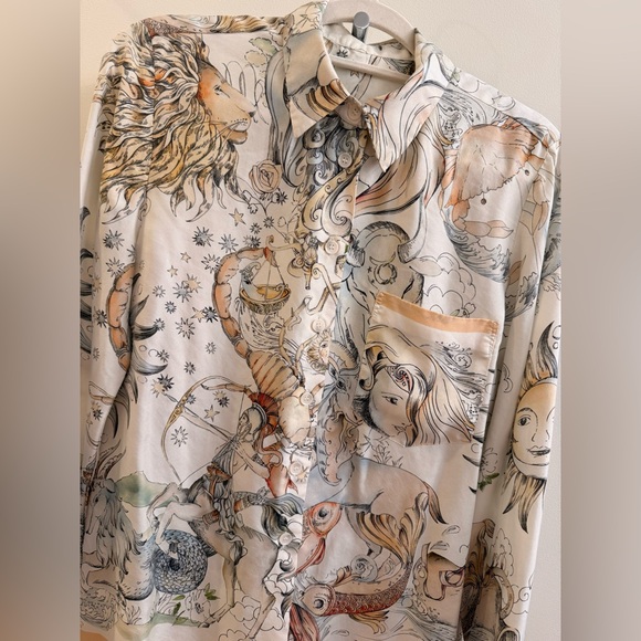 Zara Beige Zodiac Print  Set - Picture 4 of 7